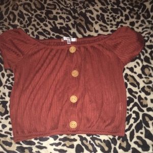 Rustic orange with buttons